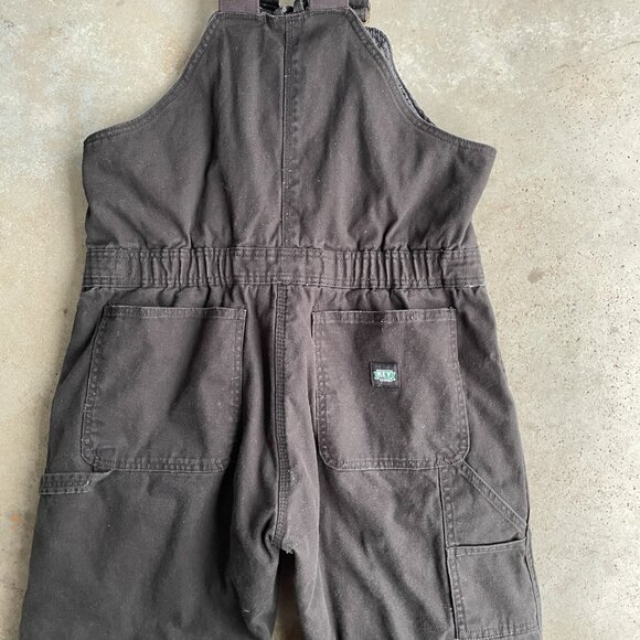 Key Bib Overalls Insulated Black Canvas Men’s Size 34x27 - Picture 6 of 8